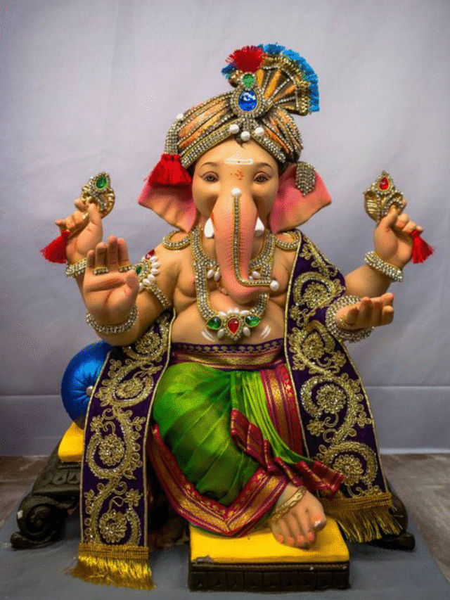 lord ganesha decorated for ganesh chaturthi