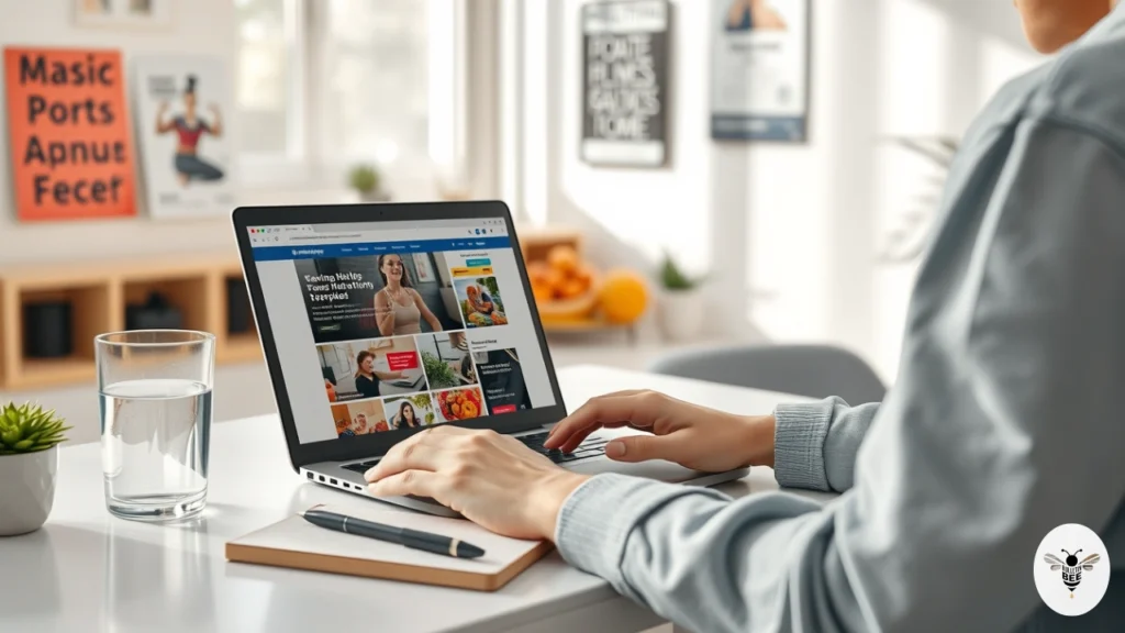 person browsing health articles on laptop – www healthsciencesforumcom