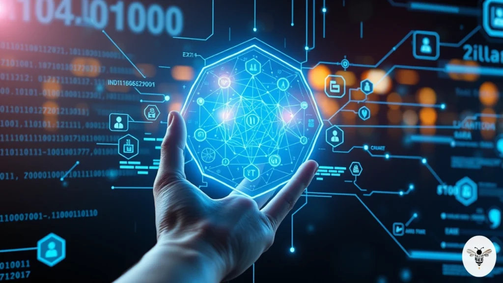 interface showing ai, data flow, binary code, and technology icons – techoldnewz.in