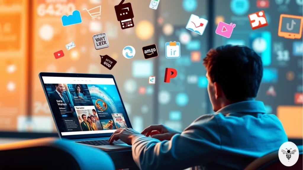 man enjoying on the laptop fullimedia
