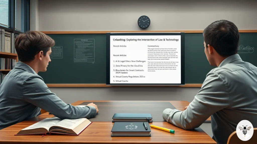 law students studying legal articles and case studies online with textbooks — cnlawblog