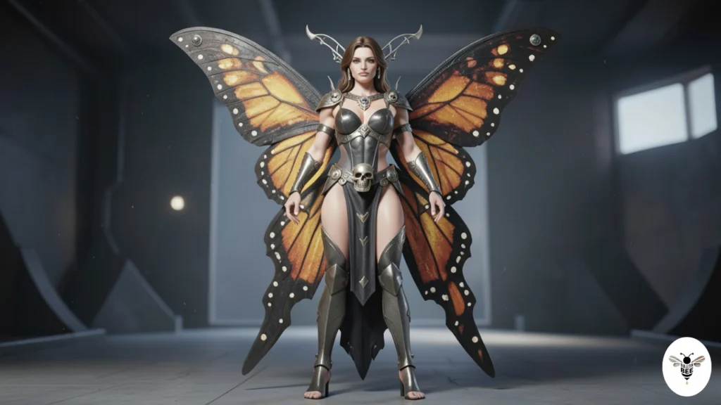 powerful feminine archetype with butterfly wings and skull symbolism representing empowerment – butrflyskullmama