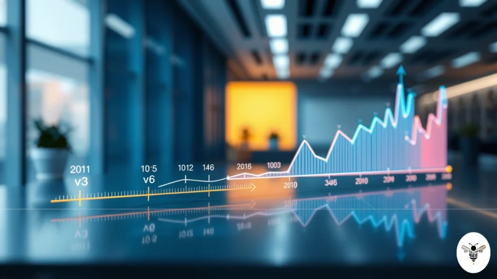 realistic simpcit6 software timeline with version milestones and growth charts