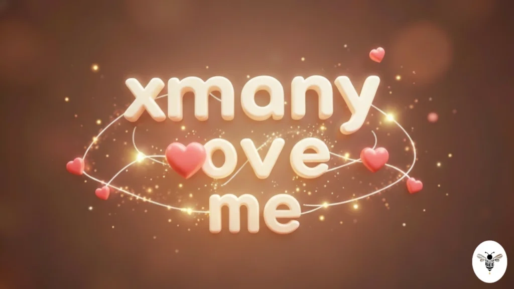 creative typography breaking xmanyloveme into xmany, love, and me