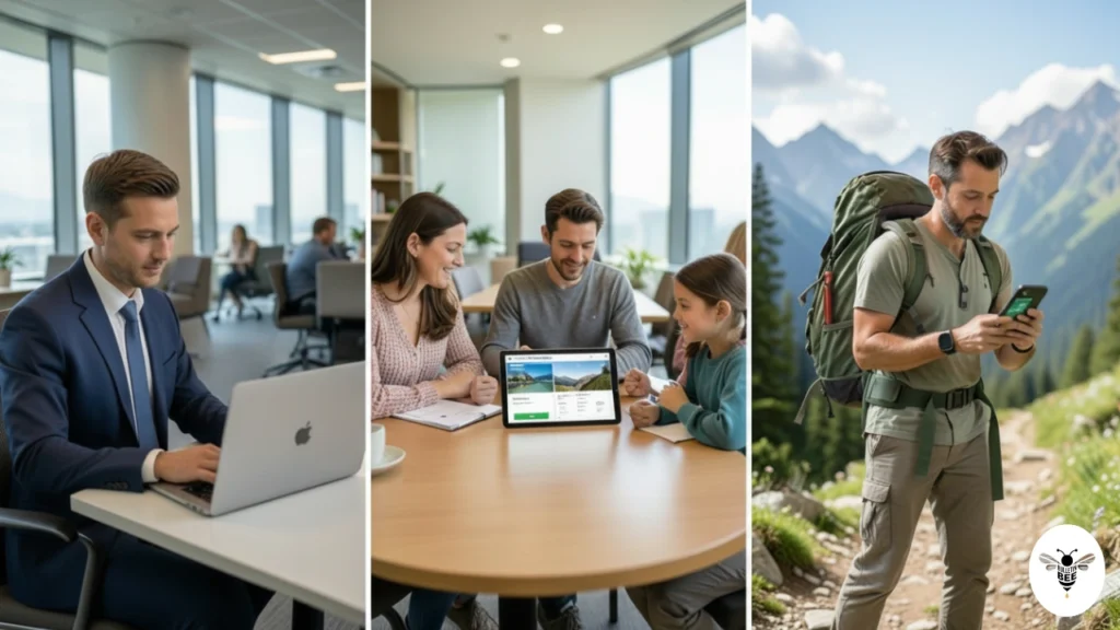 business traveler, family, and adventure traveler checking travel safety alerts on travelwarningnews com