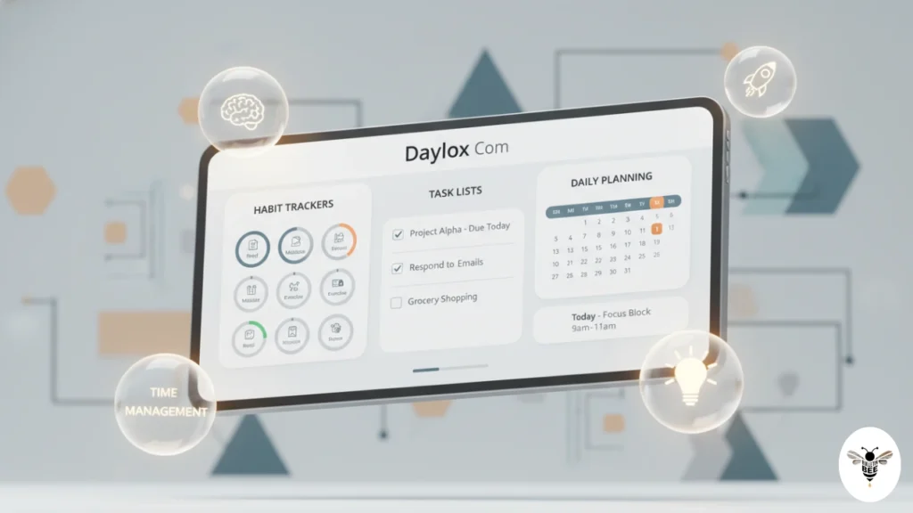 digital platform daylox com dashboard with habit trackers, tasks, and productivity