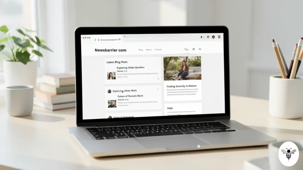 newsbarrier com on a simple blog-style website interface