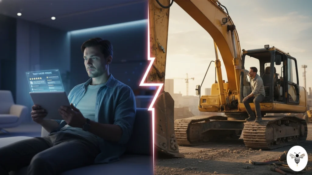 buyer checking reviews on platform ironmartonline reviews